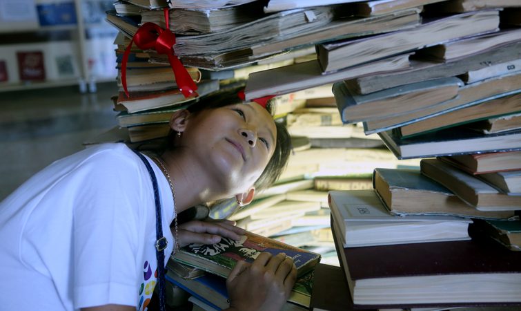 "Library of Goodness" in Kulundu village, Batken region